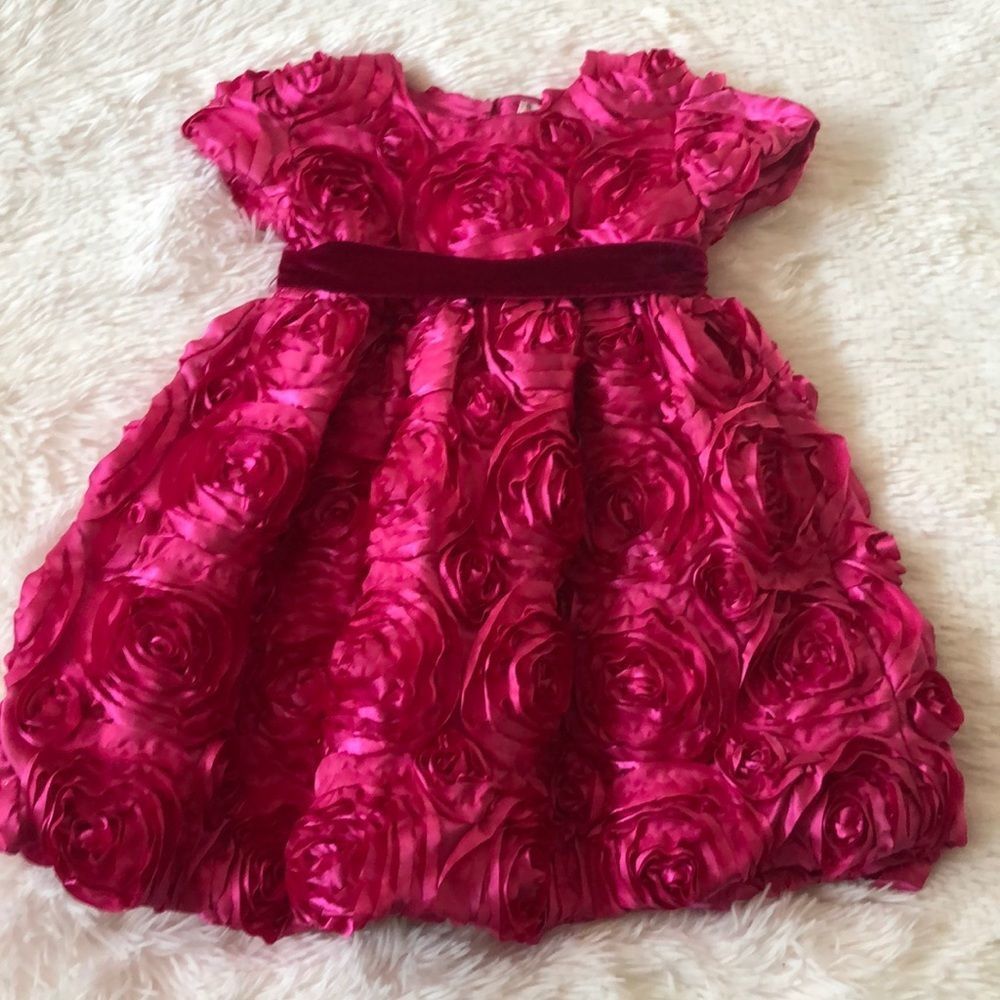 Halabaloo Pink Rosette Dress Size 4